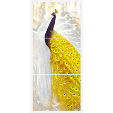 C312171  Golden Peacock Tritych ultra-High Definition Canvases print